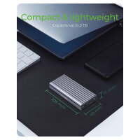 ICY BOX IB-1817M-C31 Externes USB-C 3.1 Gehäuse für M.2 NVMe SSD Aluminium