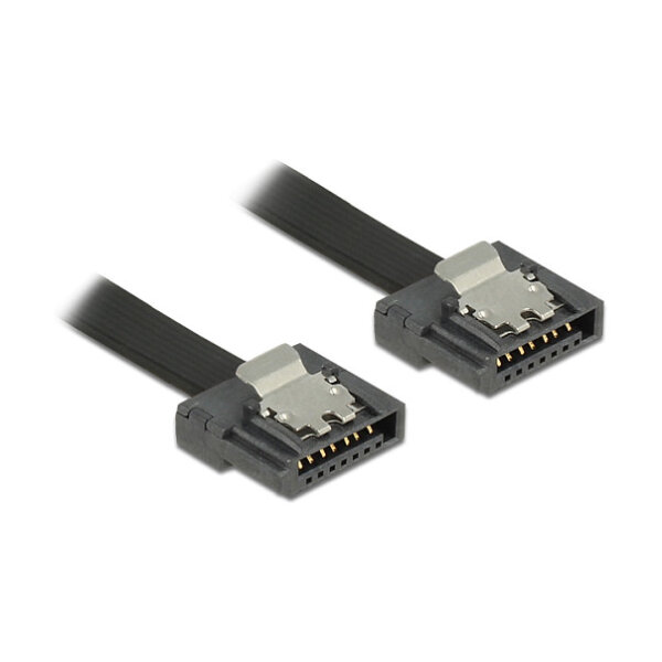 Delock SATA 6 Gb/s Kabel 50 cm schwarz FLEXI