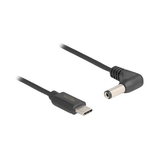 Delock USB Type-C™ Stromkabel zu DC 5,5 x 2,1 mm Stecker gewinkelt 1,5 m