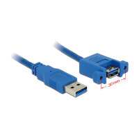 Delock USB 5 Gbps Kabel Typ-A Stecker zu USB 5 Gbps Typ-A Buchse zum Einbau 1 m