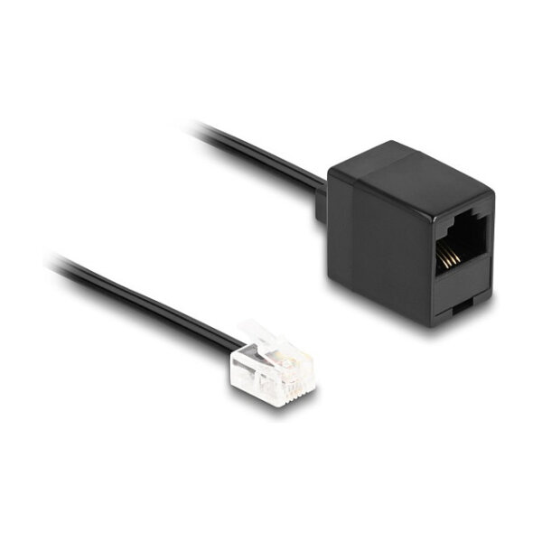 Delock Telefonkabel RJ11 Stecker zu RJ45 Buchse schwarz 1 m