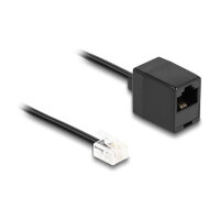 Delock Telefonkabel RJ11 Stecker zu RJ45 Buchse schwarz 1 m