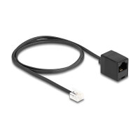 Delock Telefonkabel RJ11 Stecker zu RJ45 Buchse schwarz 1 m