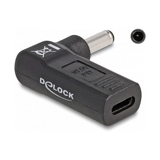 Delock Adapter für Notebook Ladekabel USB Type-C™ Buchse zu Dell 4,5 x 3,0 mm Stecker 90° gewinkelt
