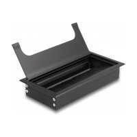Delock Kabeldurchführung für Tischeinbau mit Bürste 160 x 80 x 28 mm schwarz