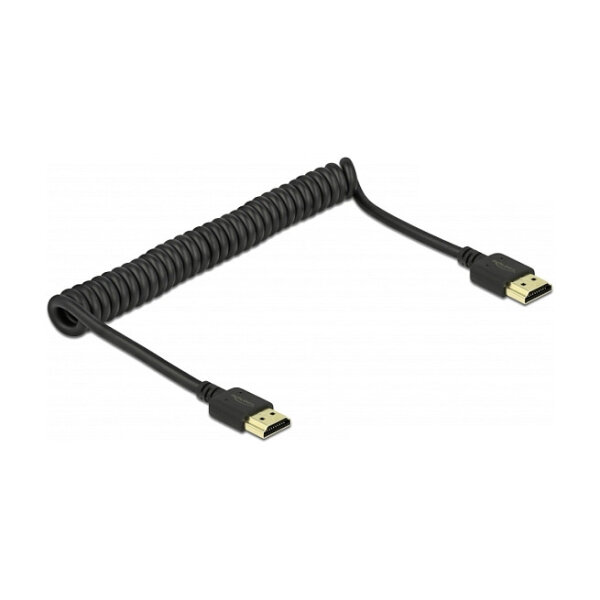 Delock HDMI Spiralkabel 4K 60 Hz