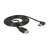 Delock Verlängerungskabel EASY-USB 2.0 Typ-A Stecker gewinkelt links / rechts > USB 2.0 Typ-A Buchse 1 m