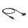 Delock Klinkenkabel 3,5 mm 3 Pin Stecker > Stecker gewinkelt 0,5 m schwarz