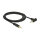 Delock Klinkenkabel 3,5 mm 3 Pin Stecker > Stecker gewinkelt 2 m schwarz