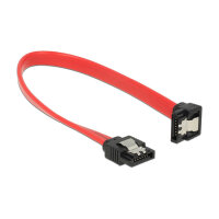 Delock SATA 6 Gb/s Kabel gerade auf unten gewinkelt 20 cm rot