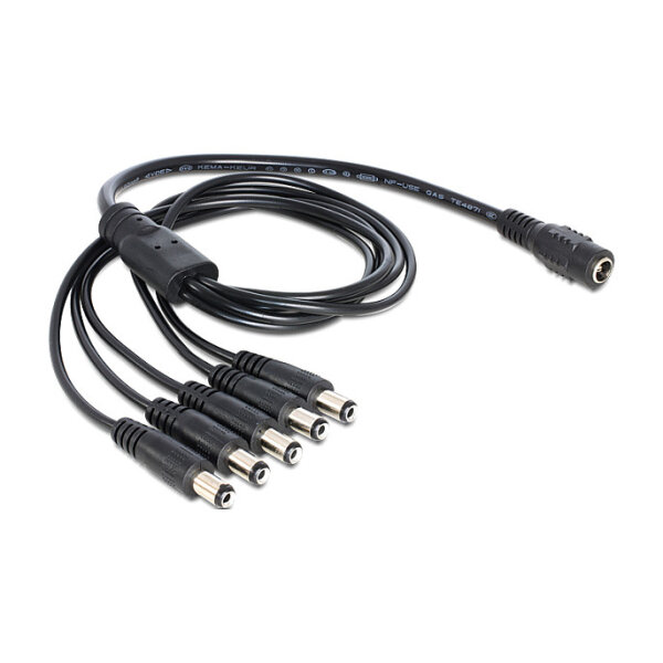 Delock Kabel DC Verteiler 5,5 x 2,1 mm 1 x Buchse > 5 x Stecker
