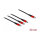 Delock USB Ladekabel 3 in 1 USB Type-C™ zu 3 x USB Type-C™ 30 cm schwarz / rot