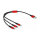 Delock USB Ladekabel 3 in 1 Typ-A zu Lightning™ / 2 x USB Type-C™ 30 cm schwarz / rot