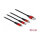 Delock USB Ladekabel 3 in 1 Typ-A zu Lightning™ / 2 x USB Type-C™ 30 cm schwarz / rot