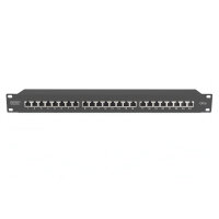 DIGITUS Patchpanel 1HE 24-Port Cat6a geschirmt schwarz