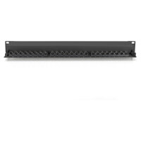 DIGITUS Patchpanel 1HE 24-Port Cat6a geschirmt schwarz