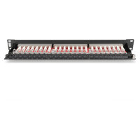 DIGITUS Patchpanel 1HE 24-Port Cat6a geschirmt schwarz