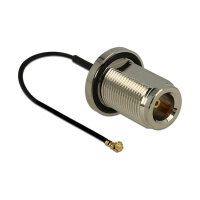 Delock Antennenkabel N Buchse zum Einbau zu I-PEX Inc.,...