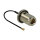 Delock Antennenkabel N Buchse zum Einbau zu I-PEX Inc., MHF® I Stecker 1.37 13 cm Gewindelänge 22 mm spritzwassergeschützt
