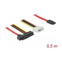 Delock Kabel SAS SFF-8482 + Power > 1 x SATA 7 Pin 0,5 m