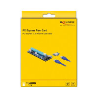 Delock Riser Karte PCI Express x1 zu x16 mit 60 cm USB Kabel