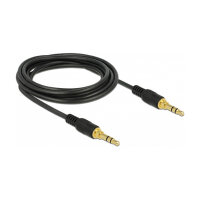 Delock Klinkenkabel 3,5 mm 3 Pin Stecker > Stecker 3 m schwarz