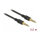 Delock Klinkenkabel 3,5 mm 4 Pin Stecker zu Stecker 0,5 m schwarz