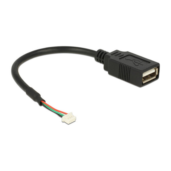 Delock Kabel USB 2.0 Pfostenbuchse 1,25 mm 4 Pin > USB 2.0 Typ-A Buchse 15 cm