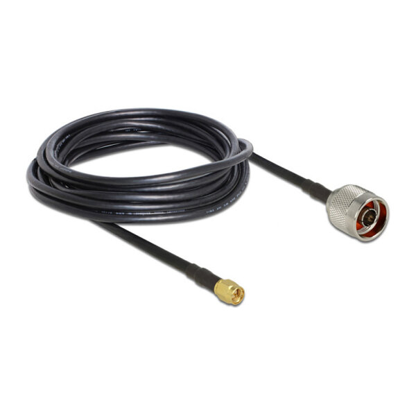 Delock Antennenkabel N Stecker > SMA Stecker RG-58 C/U 5 m