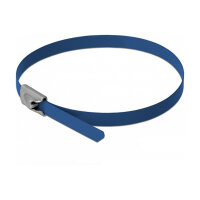 Delock Edelstahlkabelbinder L 200 x B 4,6 mm blau 10...