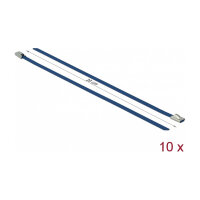 Delock Edelstahlkabelbinder L 200 x B 4,6 mm blau 10...