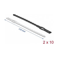 Delock Kabelbinder blitzförmig mit Befestigungsöse L 115 x B 4,5 mm wiederverwendbar 20 Stück