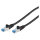 Patchkabel CAT6a RJ45 S/FTP PiMF 0,5m Schwarz