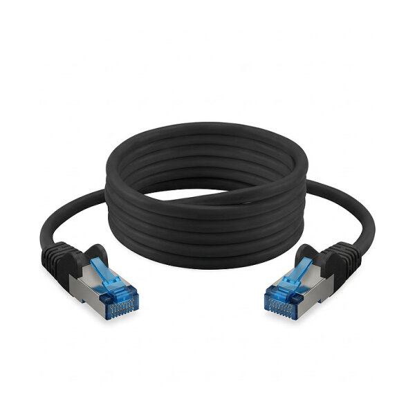 Patchkabel CAT6a RJ45 S/FTP PiMF 1m Schwarz