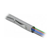 Delock Kabelschutzschlauch mit Knopfverschluss hitzebeständig 2 m x 20 mm grau / schwarz