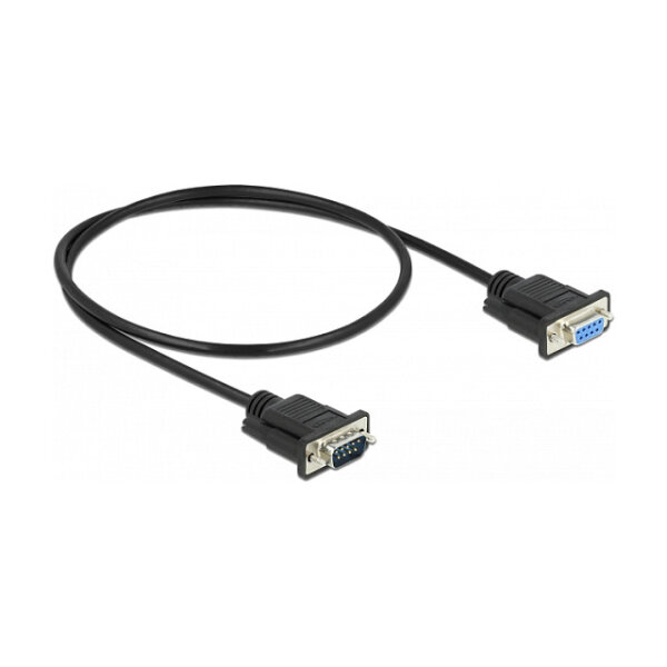 Delock RS-232 Kabel Seriell D-Sub9 Stecker zu Buchse mit schmalem Steckergehäuse 0,5 m