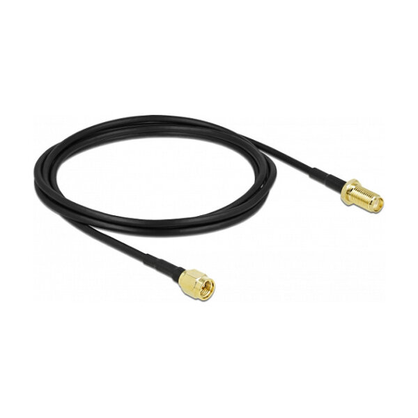 Delock Antennenkabel SMA Stecker zu SMA Buchse LMR/CFD100 2 m low loss