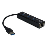 USB3.0 HUB 3Port Inter-Tech Argus IT-310 1x RJ45 Gigabit...