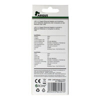 Adapter USB3.0 > RJ45 Gigabit Lan 1000 MBit/s Inter-Tech Black
