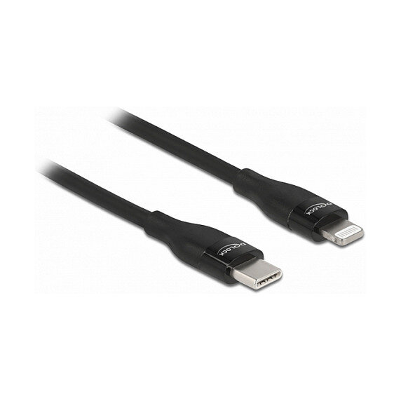 Delock Daten- und Ladekabel USB Type-C™ zu Lightning™ für iPhone™, iPad™ und iPod™ schwarz 0,5 m MFi
