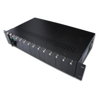 DIGITUS Medienkonverter Chassis 2HE 14-Slots schwarz