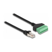 Delock RJ45 Kabel Cat.6 Stecker zu Terminalblock Adapter...