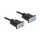 Delock RS-232 Kabel Seriell D-Sub 9 Buchse zu Buchse Nullmodem mit schmalem Steckergehäuse - Full Handshaking - 1 m