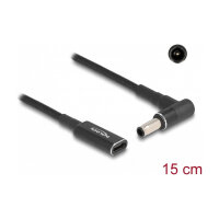 Delock Adapterkabel für Notebook Ladekabel USB Type-C™ Buchse zu Samsung 5,5 x 3,0 mm Stecker 90° gewinkelt 15 cm