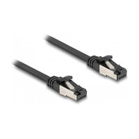 Delock RJ45 Flachband Patchkabel Stecker zu Stecker Cat.8.1 flexibel 1 m schwarz