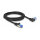 Delock RJ45 Netzwerkkabel Cat.6A S/FTP gerade / links gewinkelt 2 m schwarz