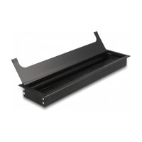 Delock Kabeldurchführung für Tischeinbau mit Bürste 300 x 80 x 28 mm schwarz