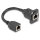 Delock D-Typ RJ45 Kabel Buchse zu Buchse Cat.5e schwarz 20 cm