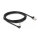 Delock RJ45 Netzwerkkabel Cat.6A S/FTP Slim 90° unten gewinkelt / gerade 3 m schwarz
