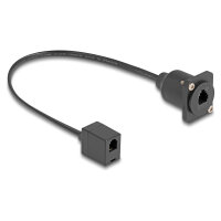 Delock D-Typ RJ10 Kabel Buchse zu Buchse schwarz 30 cm